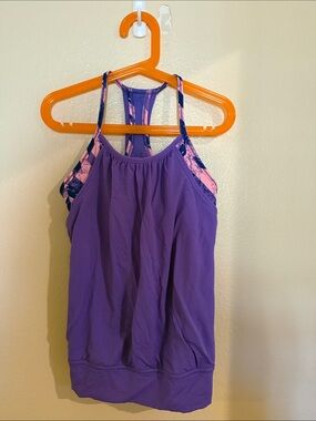 Ivivva Purple Tank with Pink and Blue Trim